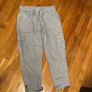 Happily Grey women’s  Cargo Pants with Elastic Waistband and folded  Ankles